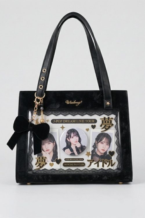 Large Silver Kawaii Y2K Ita Backpack with Clear Window for Plushies and Pins