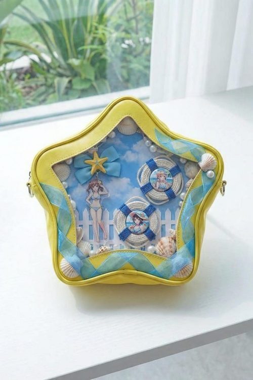Large Star Ita Bag with Clear Window for Pin Display