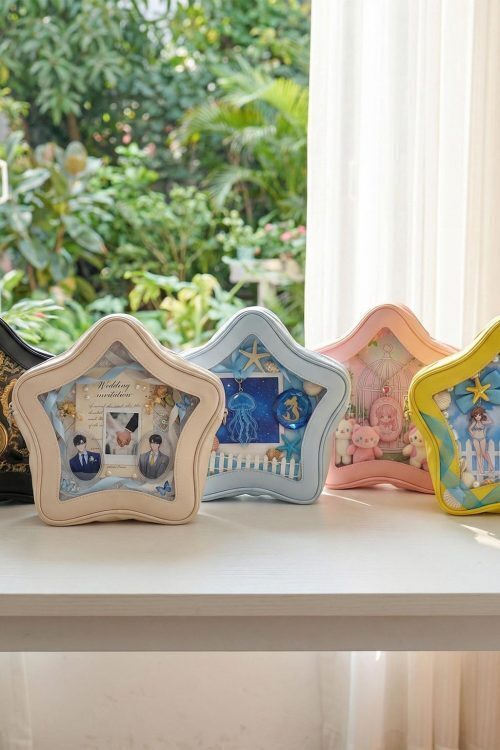 Large Star Ita Bag with Clear Window for Pin Display