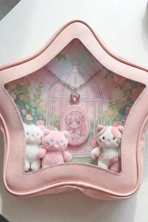 Large Star Ita Bag with Clear Window for Pin Display