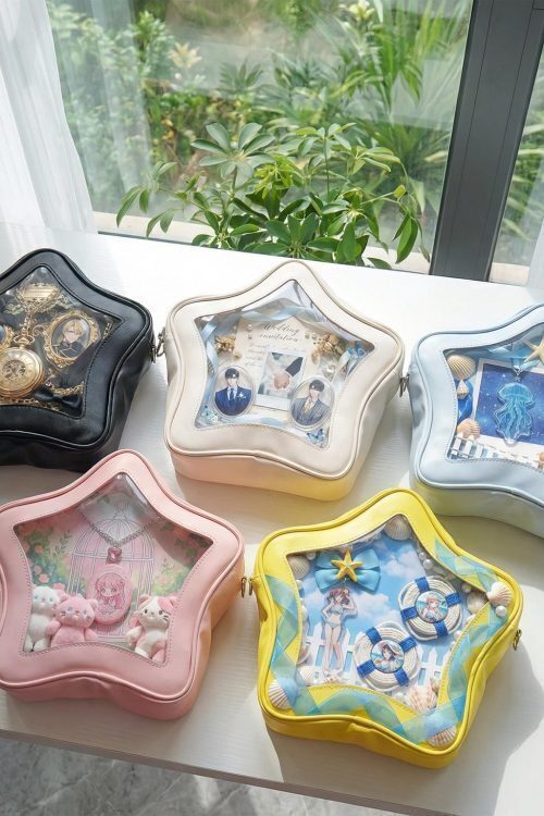 Large Star Ita Bag with Clear Window for Pin Display