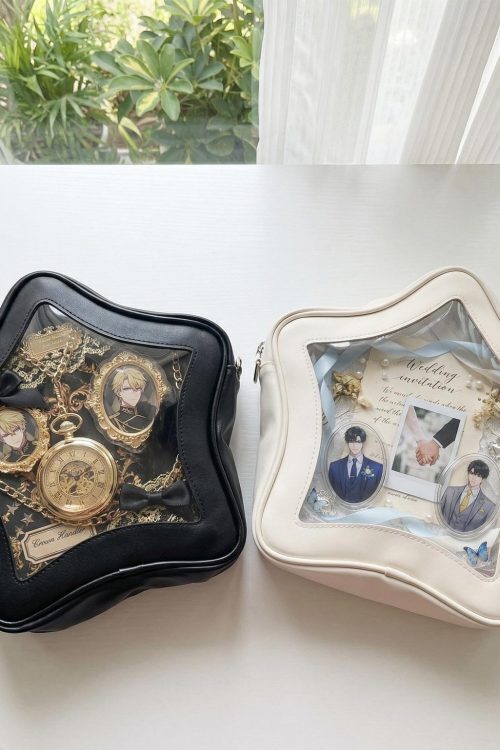 Large Star Ita Bag with Clear Window for Pin Display