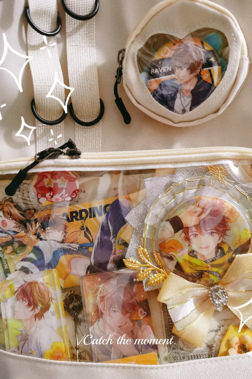 Large White Kawaii Ita Backpack with Clear Window and Included Insert for Pin Display