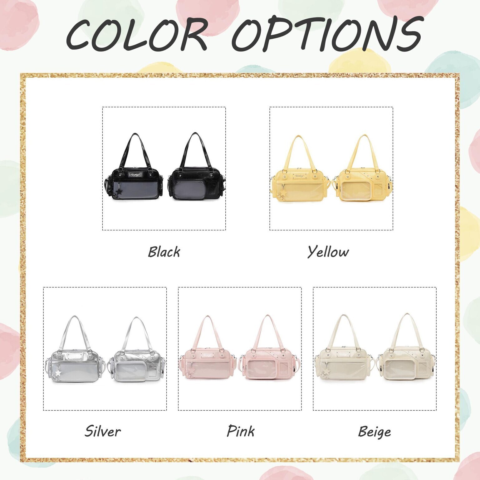 Large Y2K Convertible Ita Bag for Pin Display Large Y2K Convertible Ita Bag for Pin Display