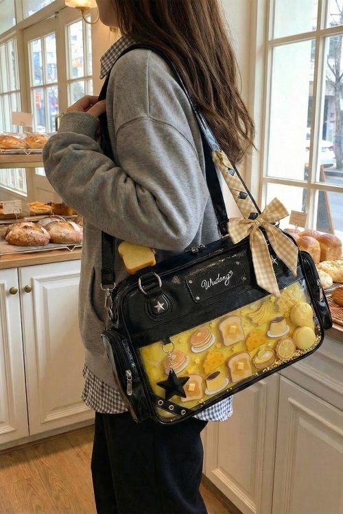 Large Y2K Convertible Ita Bag for Pin Display