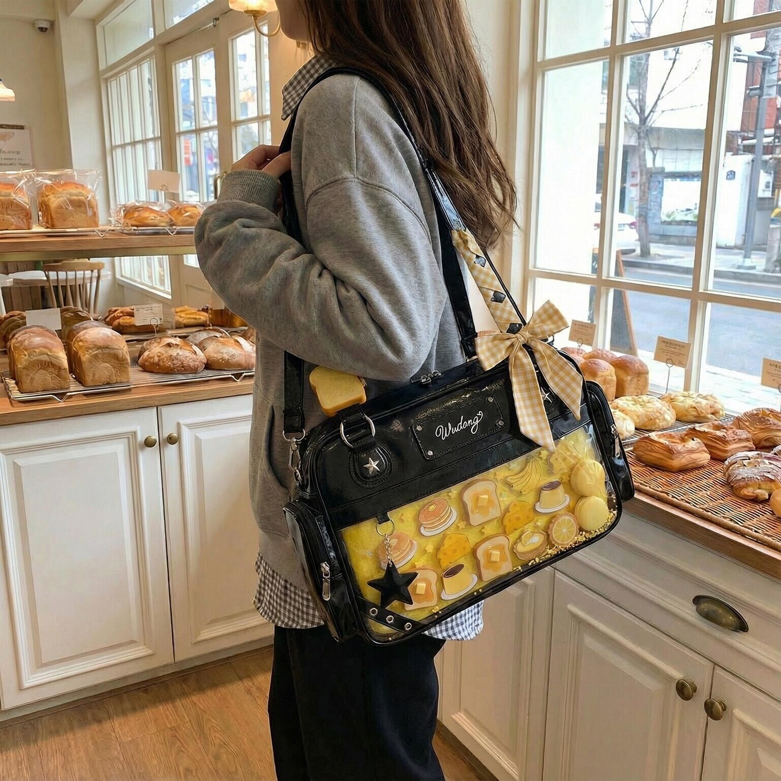 Large Y2K Convertible Ita Bag for Pin Display Large Y2K Convertible Ita Bag for Pin Display