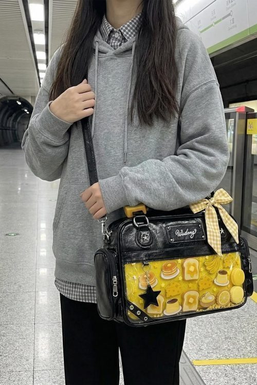 Large Y2K Convertible Ita Bag for Pin Display