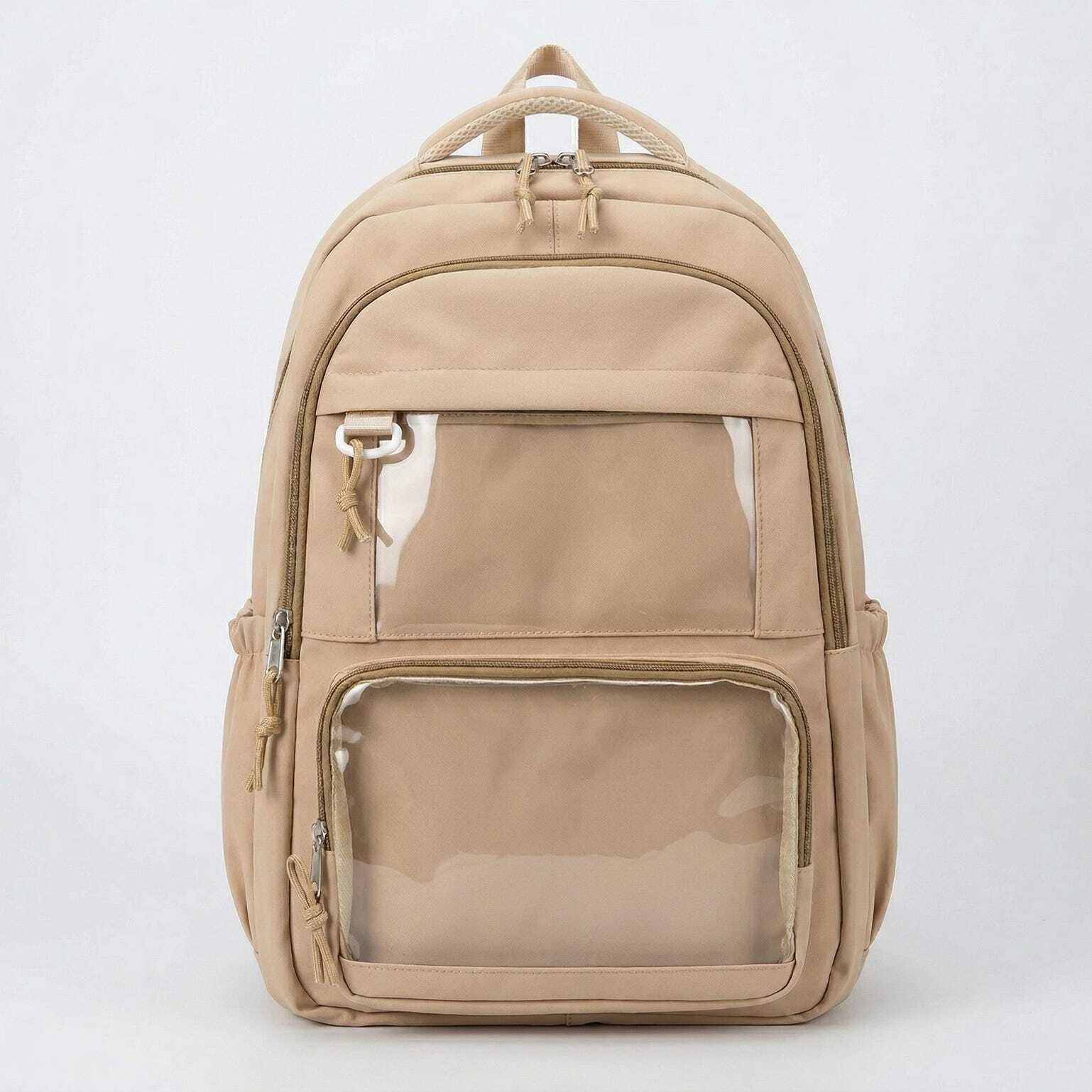 Large Yellow Kawaii Y2K Ita Backpack with Clear Window for Photocards and Pins Large Yellow Kawaii Y2K Ita Backpack with Clear Window for Photocards and Pins