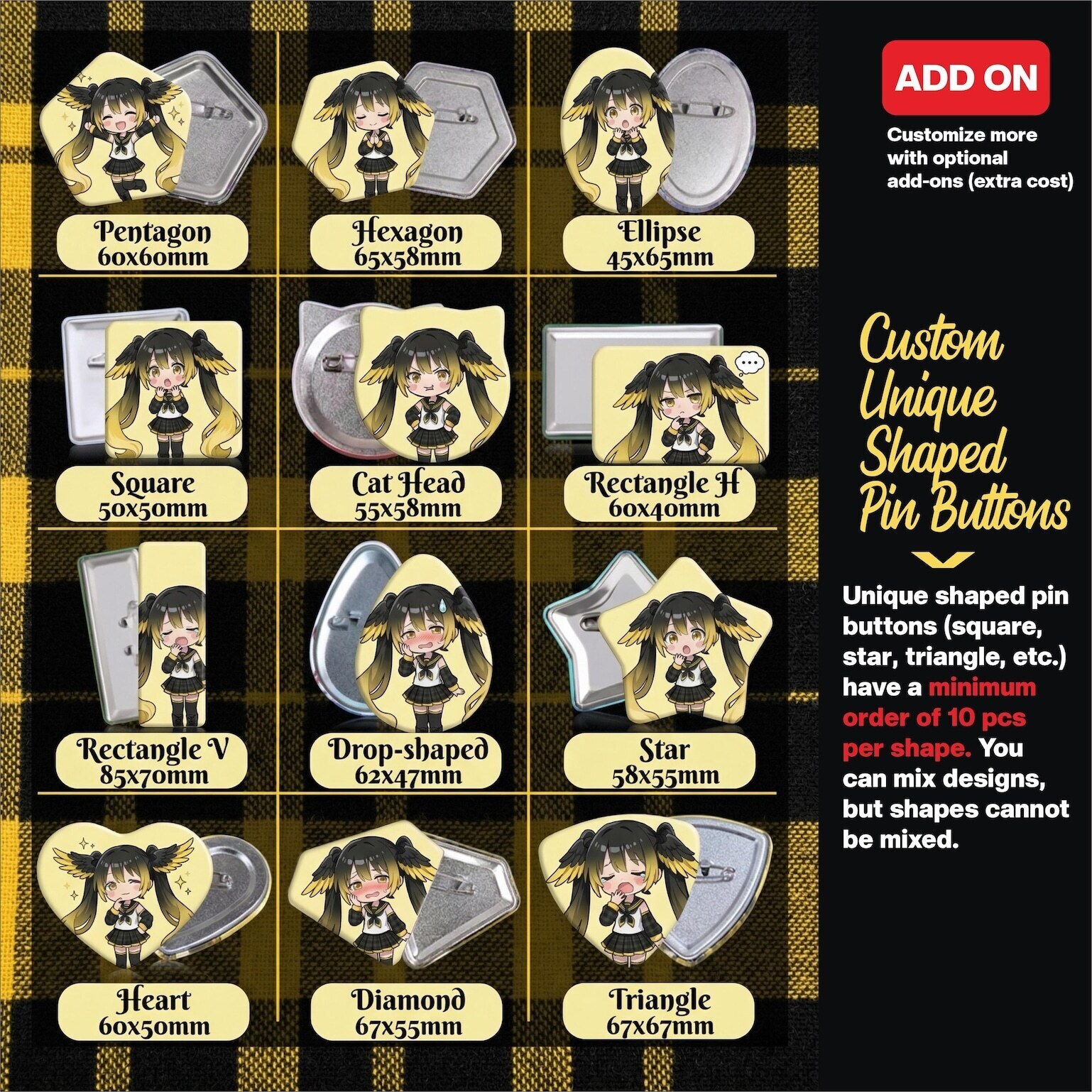 Large Yellow Kawaii Y2K Ita Backpack with Clear Window for Photocards and Pins Large Yellow Kawaii Y2K Ita Backpack with Clear Window for Photocards and Pins