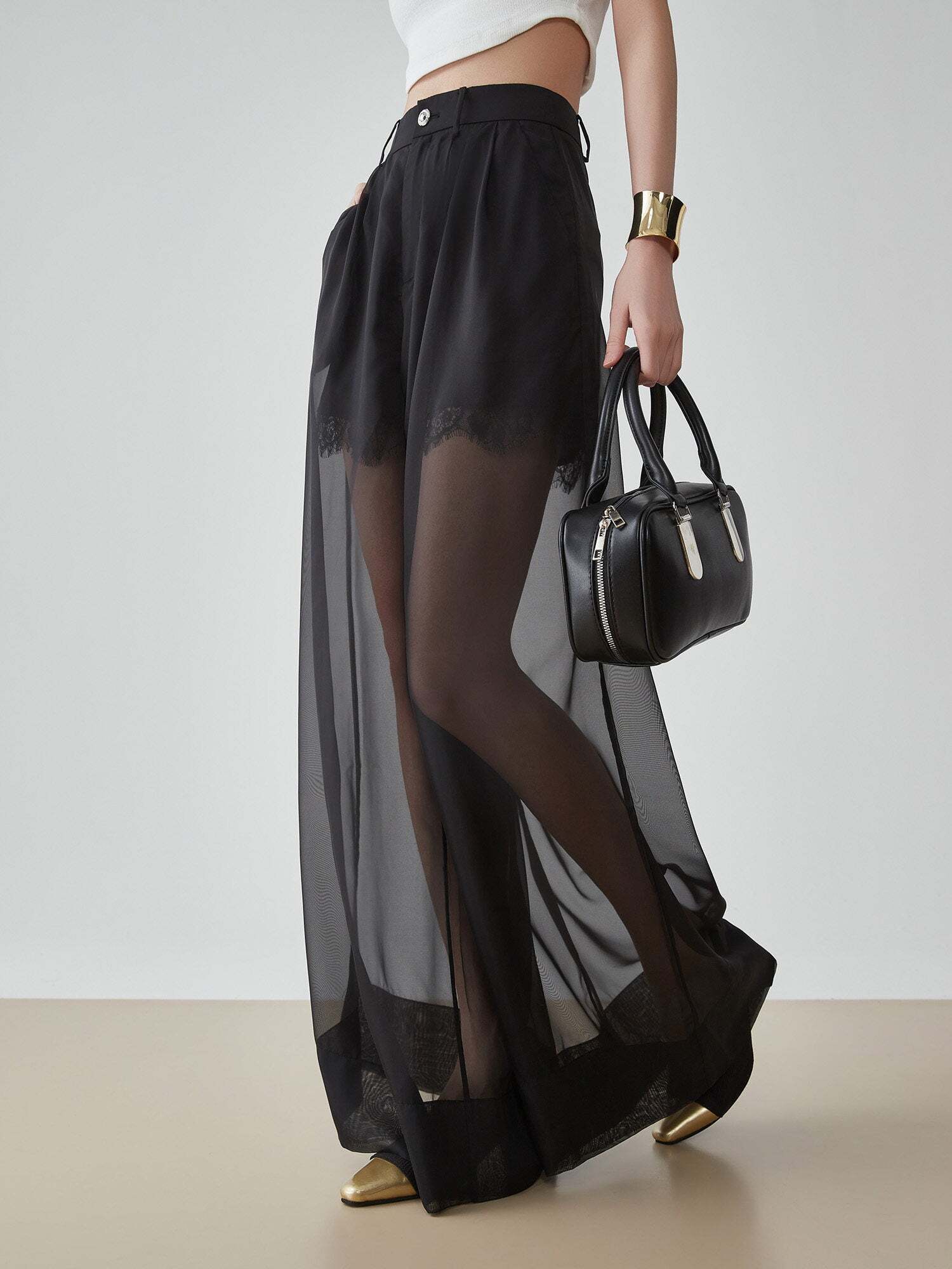Layer Sheer High-Waist Pants Layer Sheer High-Waist Pants