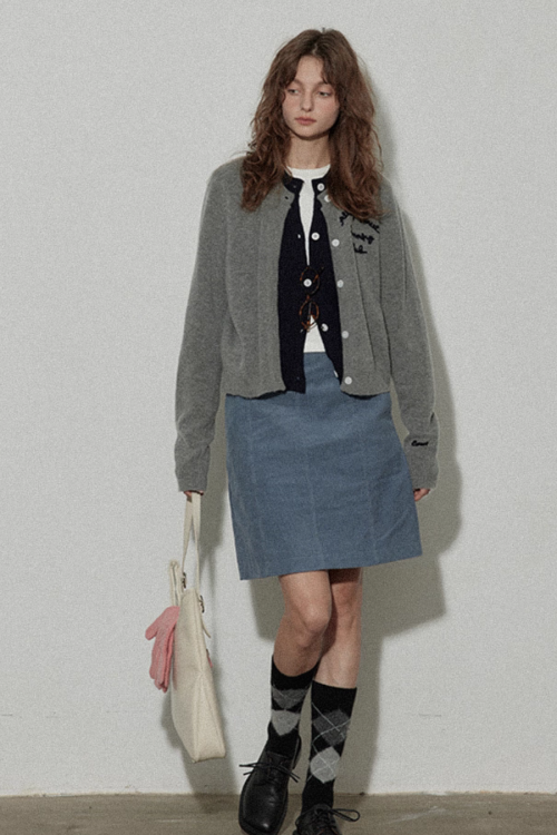 Layered Style Knit Cardigan