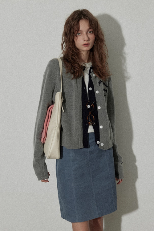 Layered Style Knit Cardigan