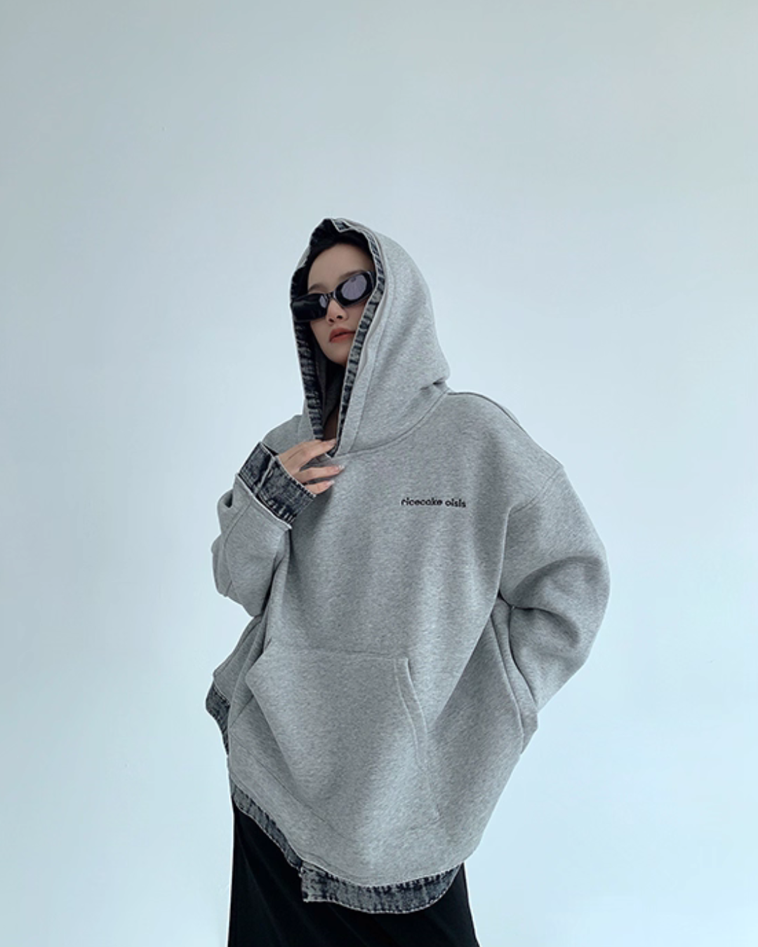 Layered-Style Sweatshirt Hoodie Layered-Style Sweatshirt Hoodie