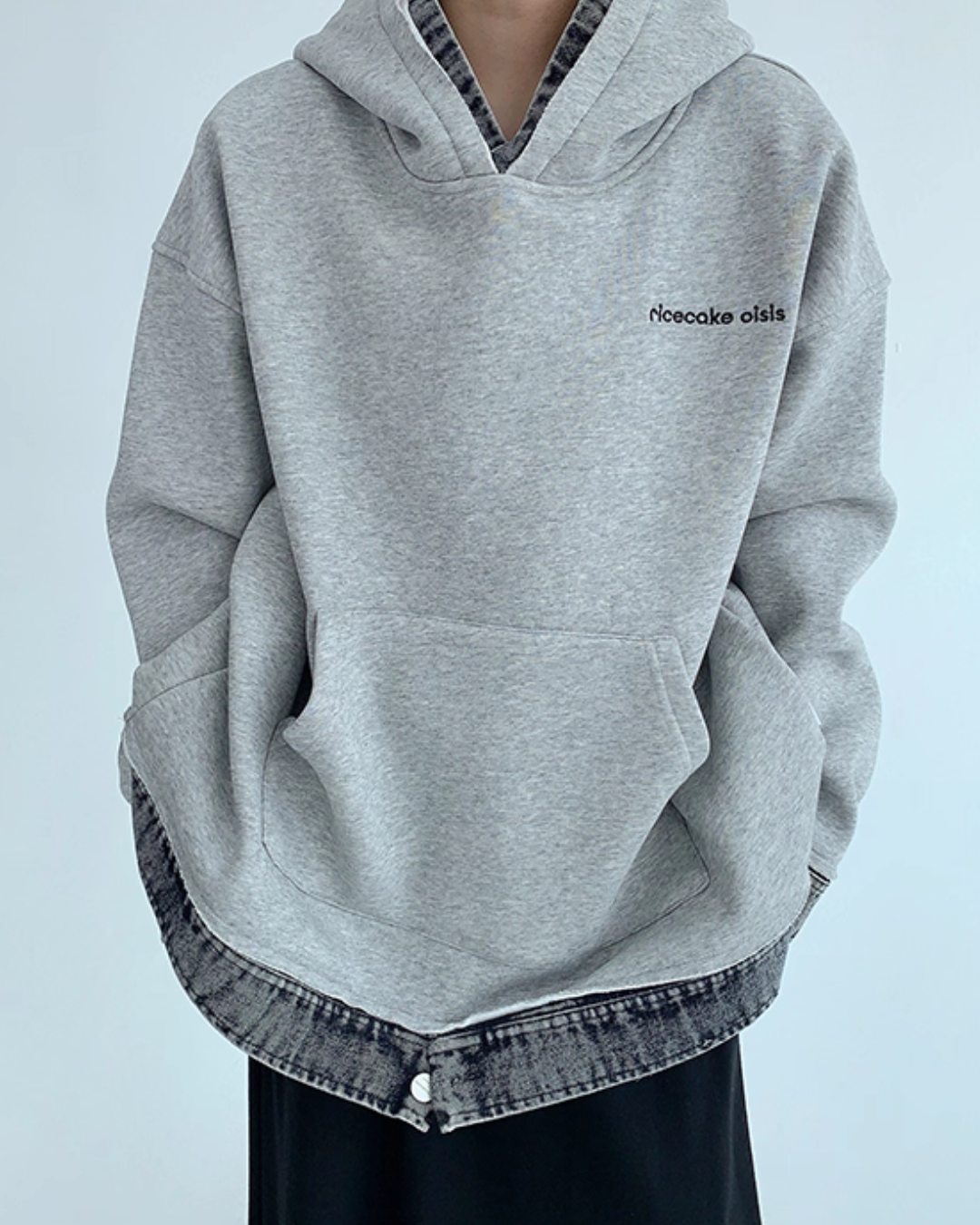 Layered-Style Sweatshirt Hoodie Layered-Style Sweatshirt Hoodie