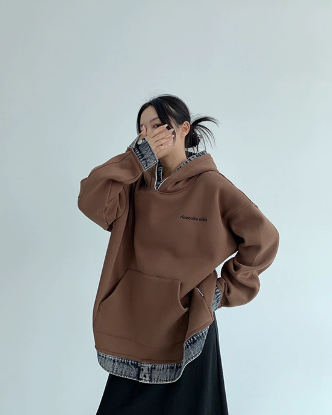 Layered-Style Sweatshirt Hoodie Layered-Style Sweatshirt Hoodie