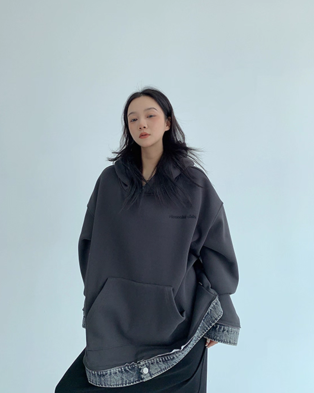 Layered-Style Sweatshirt Hoodie Layered-Style Sweatshirt Hoodie