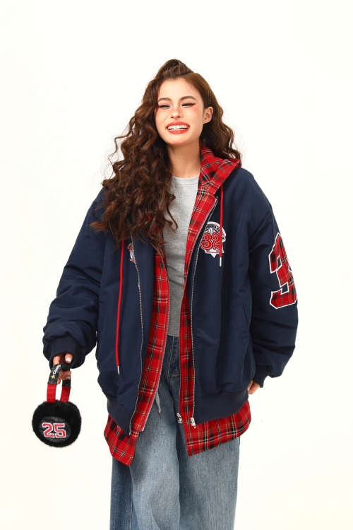 Layered Style Zip Up Hoodie