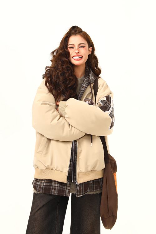 Layered Style Zip Up Hoodie