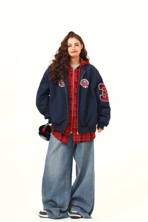 Layered Style Zip Up Hoodie