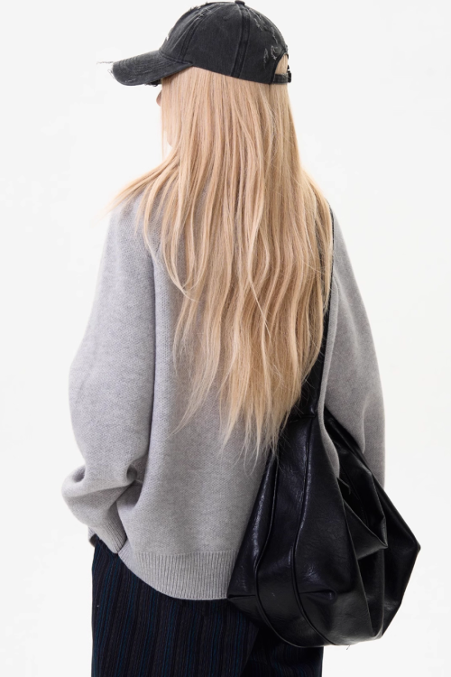 Leather Capacity Black Bag