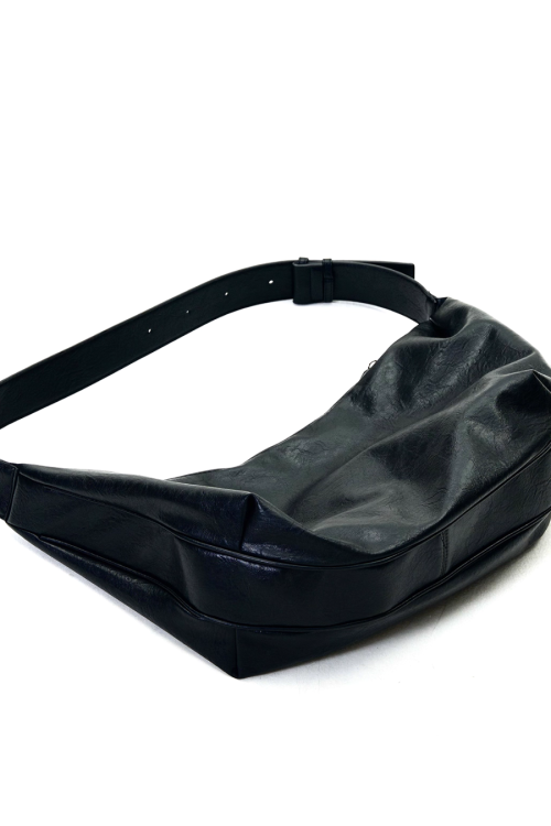 Leather Capacity Black Bag