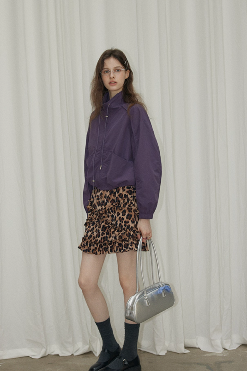 Leopard Frill Mini Skirt