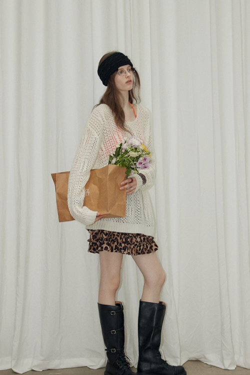 Leopard Frill Mini Skirt