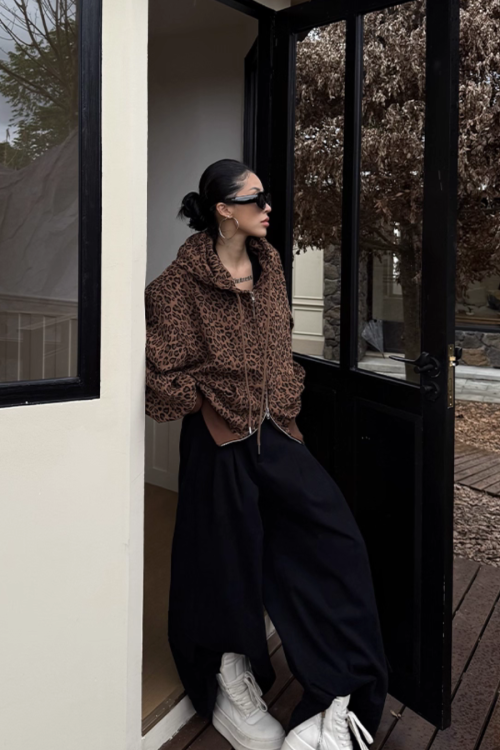 Leopard Long Sleeve Jacket