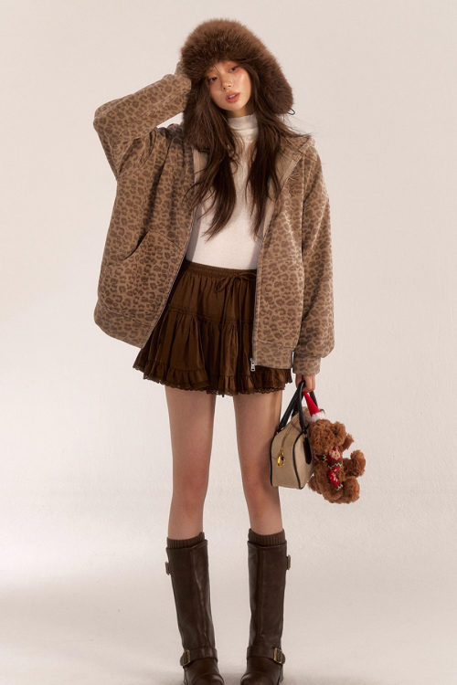 Leopard Print Knit Cardigan