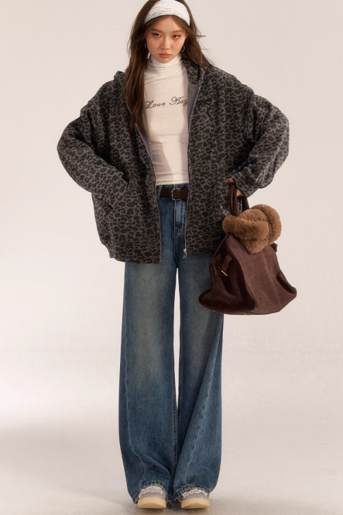 Leopard Print Knit Cardigan