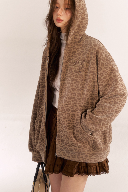 Leopard Print Knit Cardigan