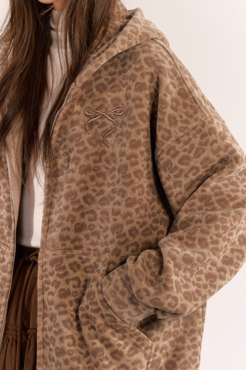 Leopard Print Knit Cardigan