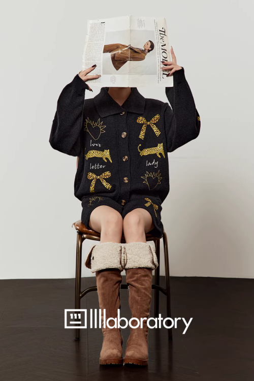 Leopard Print Knit Top / Shorts