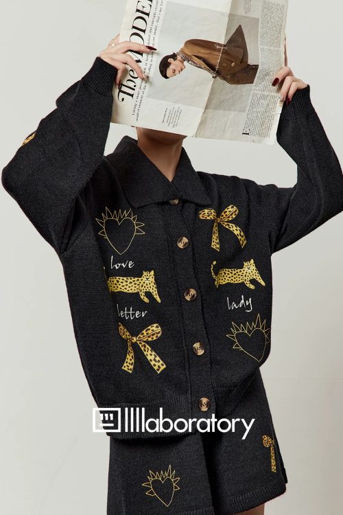 Leopard Print Knit Top / Shorts