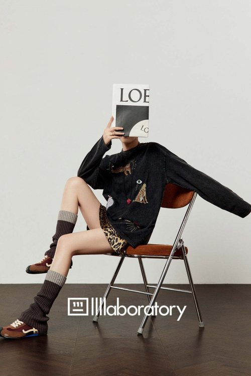 Leopard Print Long Sleeve / Leopard Print Mini Skirt