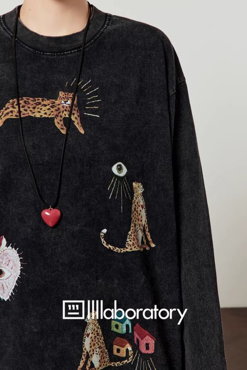 Leopard Print Long Sleeve / Leopard Print Mini Skirt