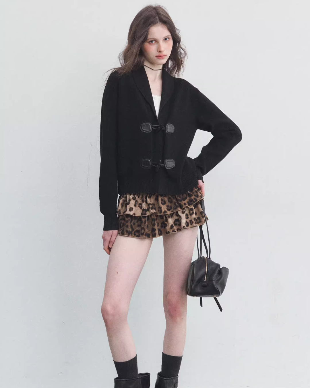 Leopard Print Tiered Shorts Leopard Print Tiered Shorts