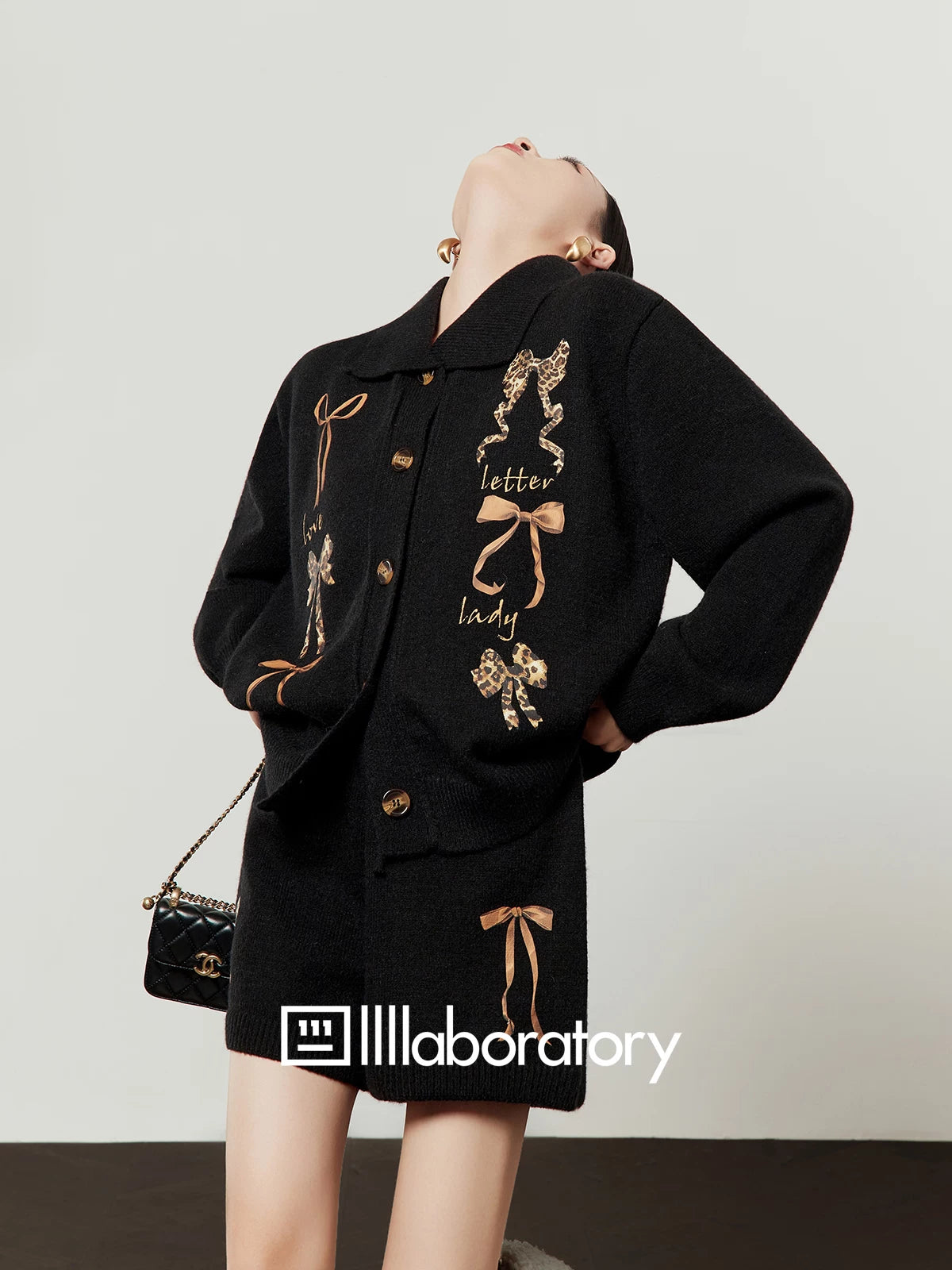 Leopard Ribbon Knit Cardigan Leopard Ribbon Knit Cardigan