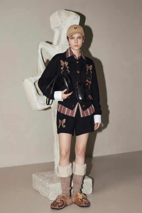 Leopard Ribbon Knit Cardigan