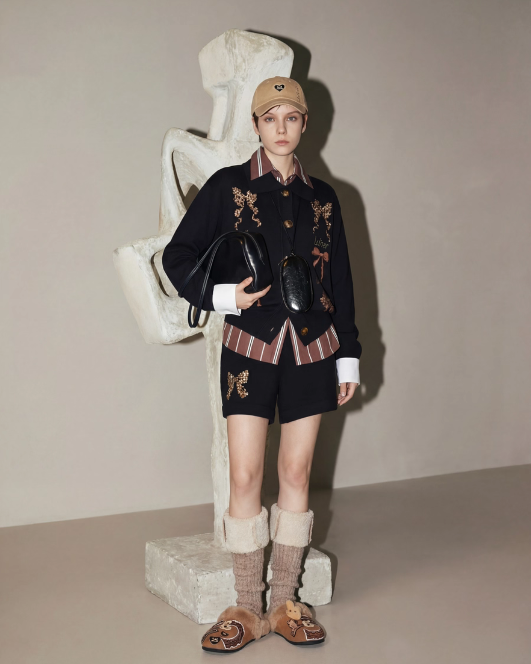 Leopard Ribbon Knit Cardigan Leopard Ribbon Knit Cardigan