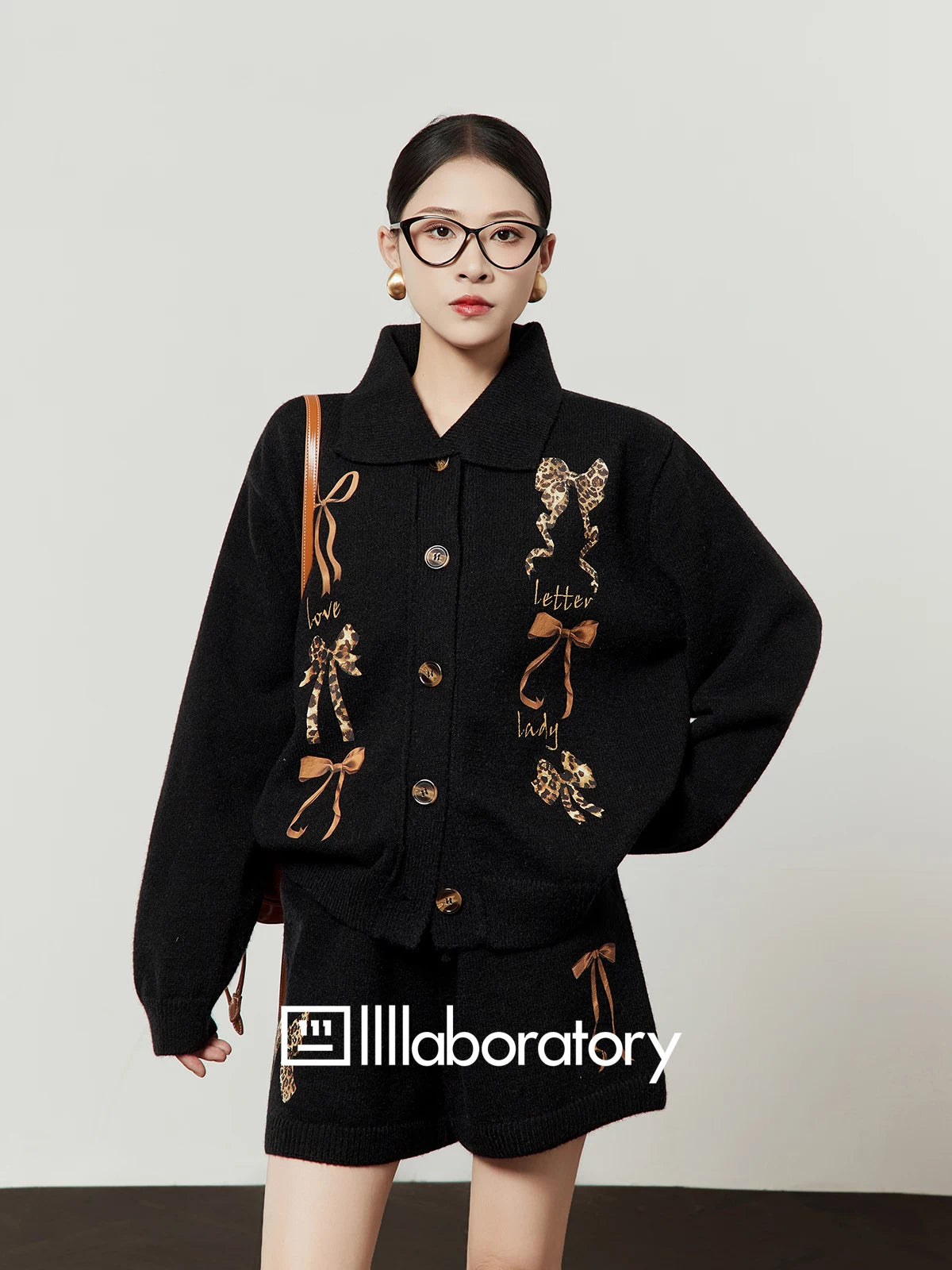 Leopard Ribbon Knit Cardigan Leopard Ribbon Knit Cardigan