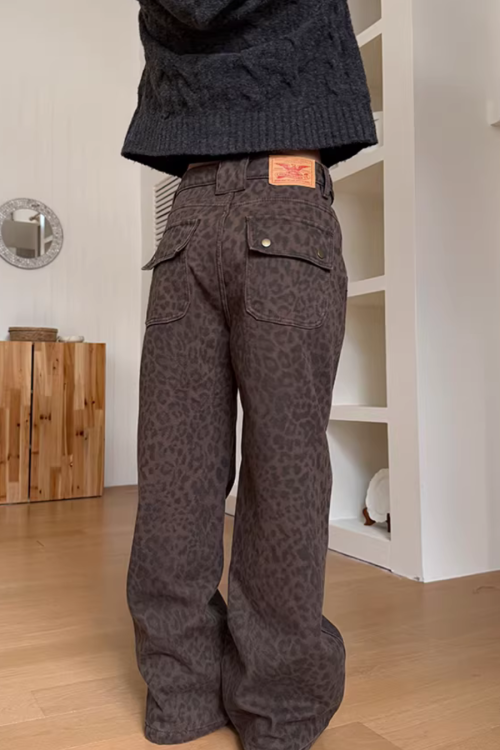 Leopard Wide Pants