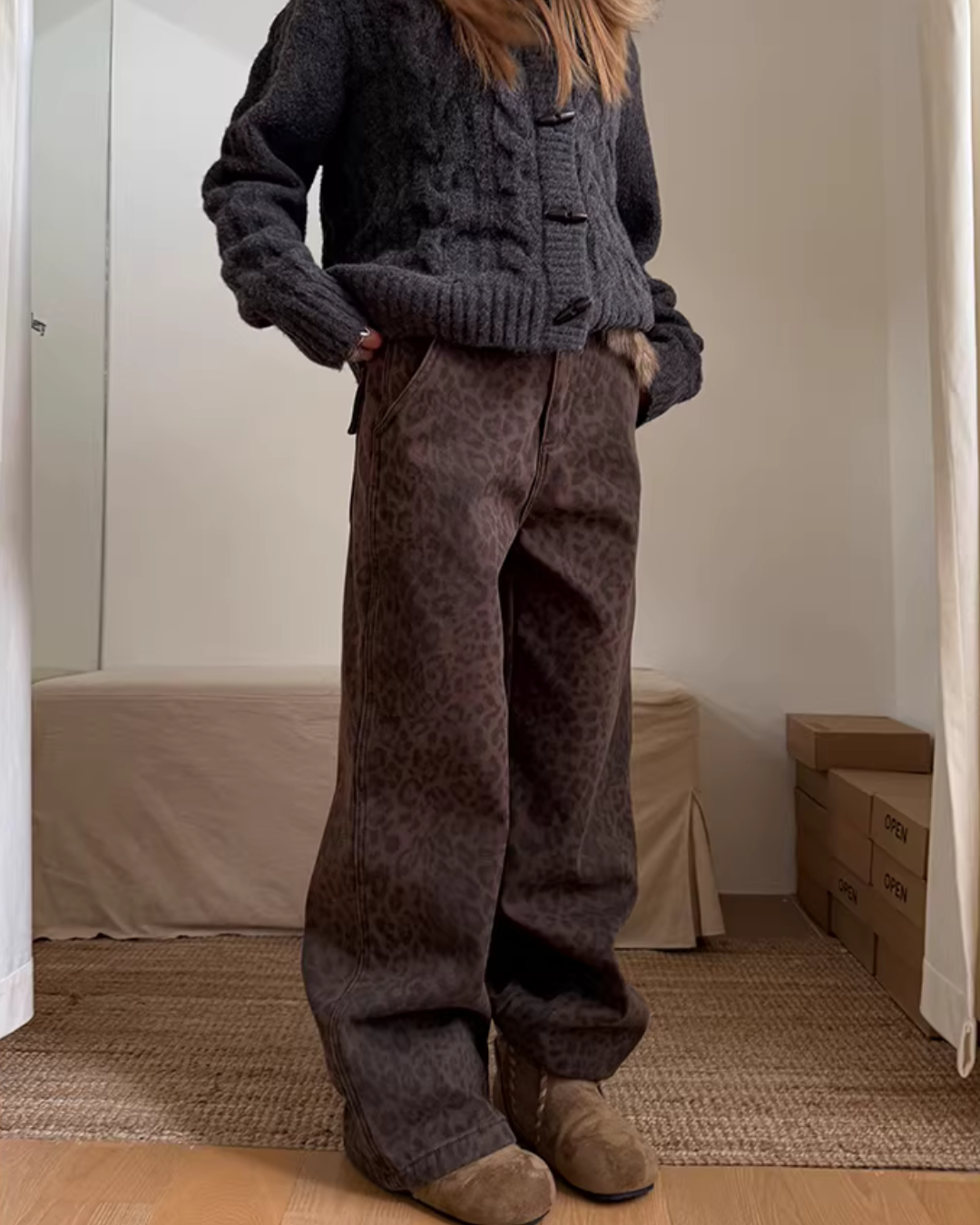 Leopard Wide Pants Leopard Wide Pants