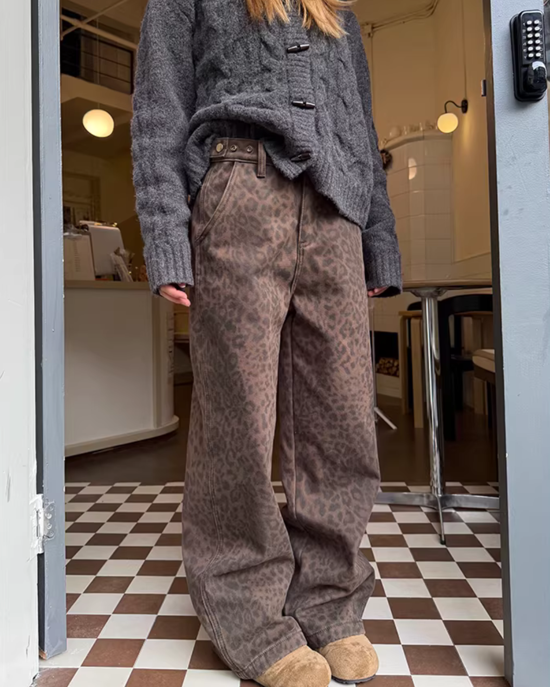 Leopard Wide Pants Leopard Wide Pants