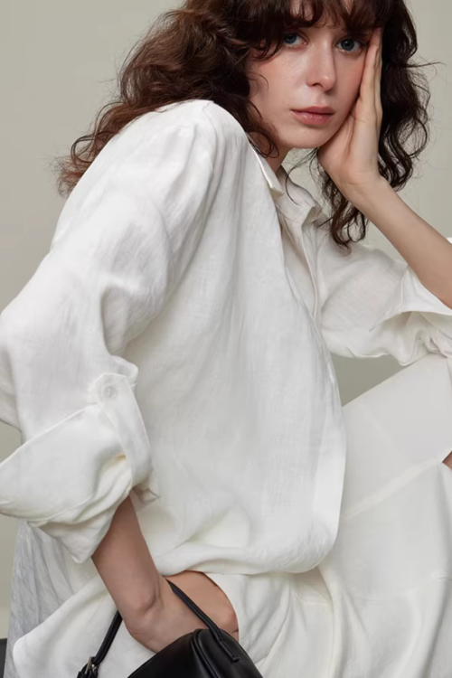 Linen Long-Sleeve Shirt / Casual Pants