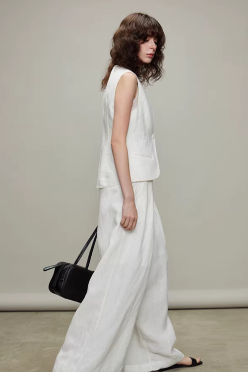 Linen Long-Sleeve Shirt / Casual Pants