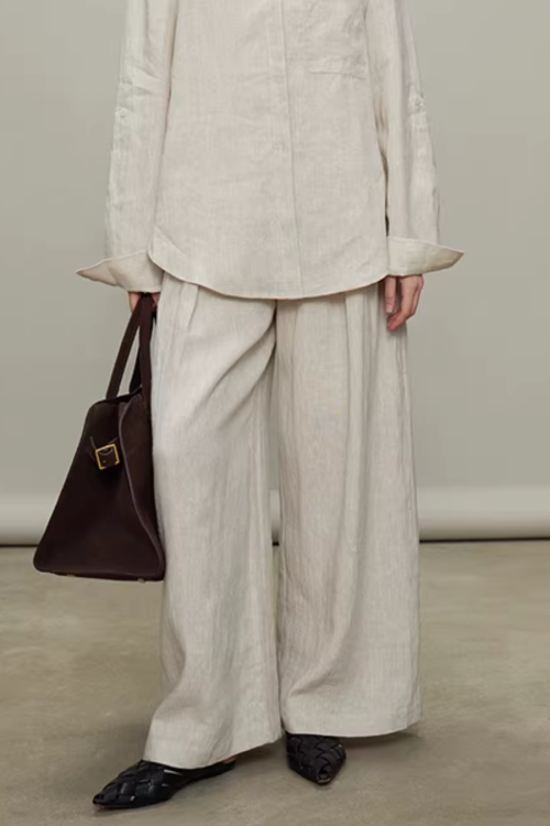 Linen Long-Sleeve Shirt / Casual Pants