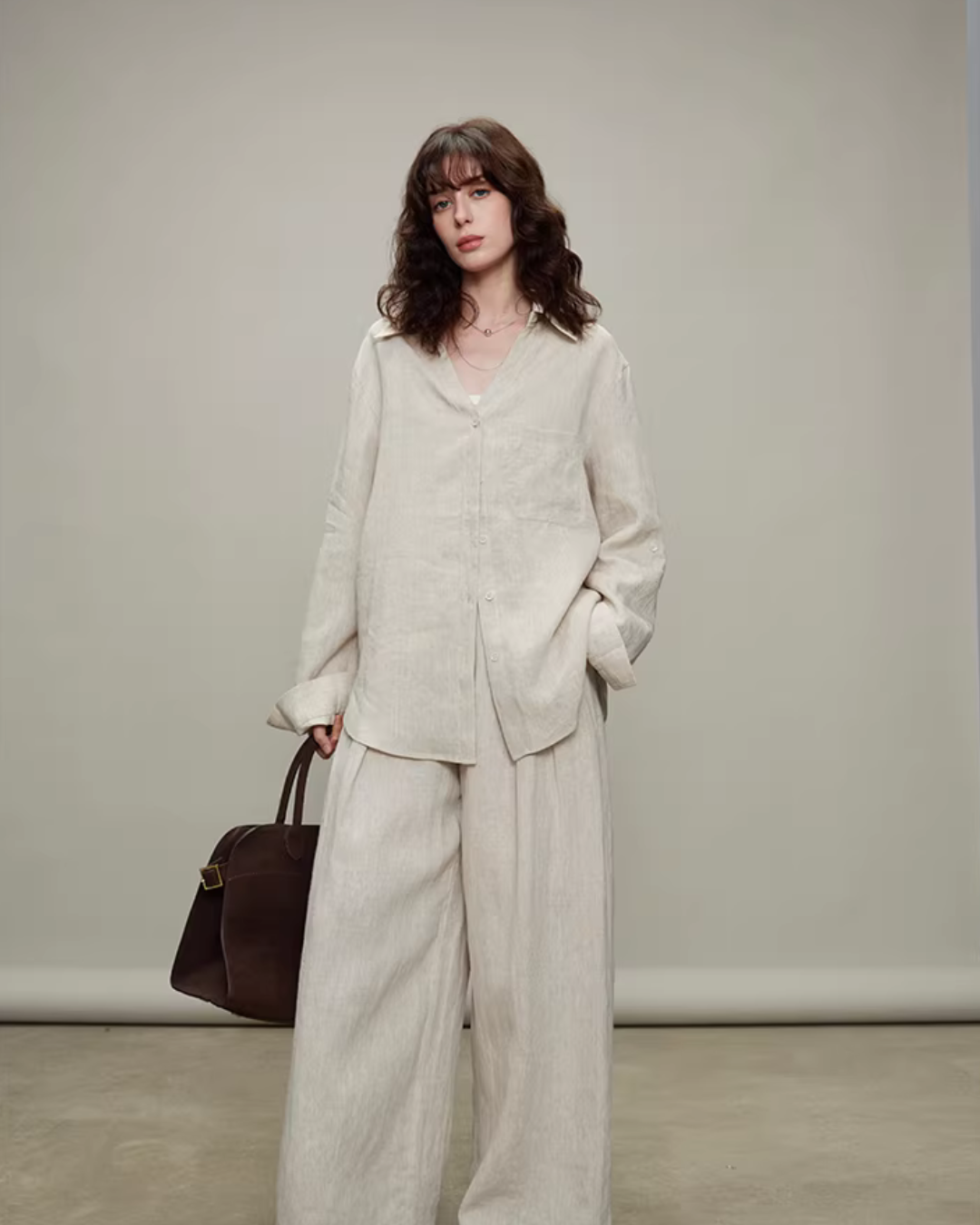 Linen Long-Sleeve Shirt / Casual Pants Linen Long-Sleeve Shirt / Casual Pants