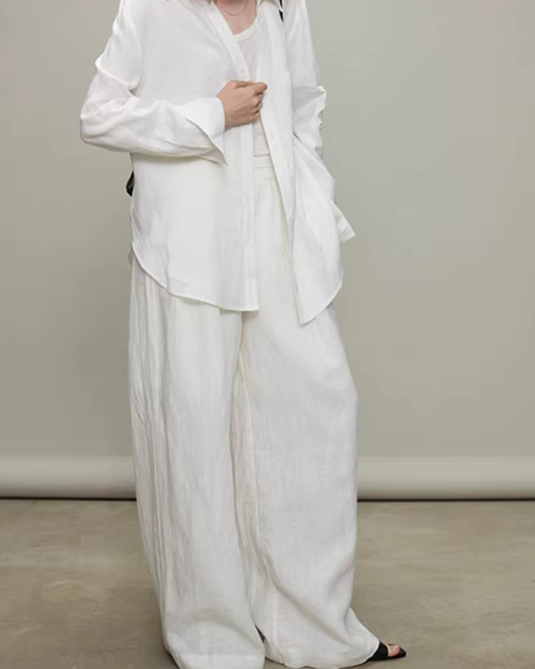 Linen Long-Sleeve Shirt / Casual Pants Linen Long-Sleeve Shirt / Casual Pants