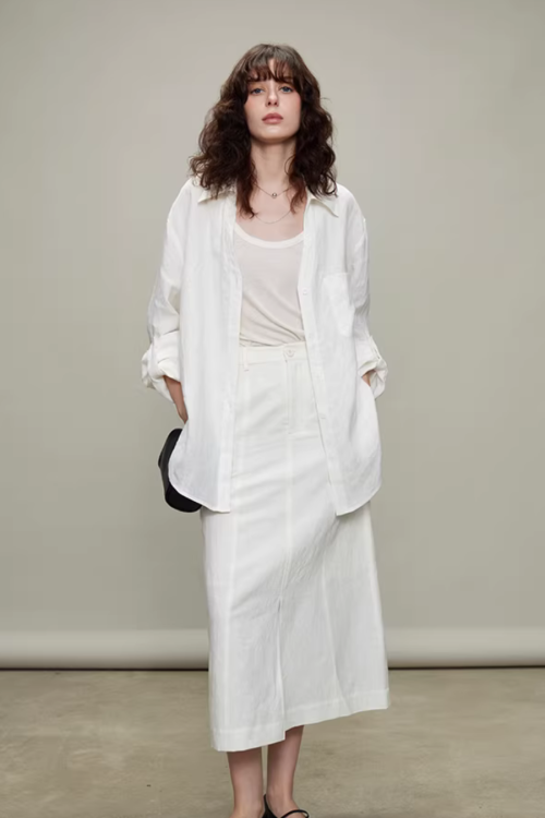 Linen Long-Sleeve Shirt / Casual Pants